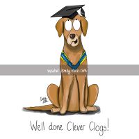 EMILY COLE GREETING CARD - WELL DONE CLEVER CLOGS