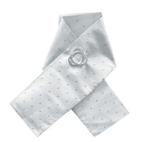 EQUETECH READY TIED STOCK - WHITE WITH DIAMOND PATTERN